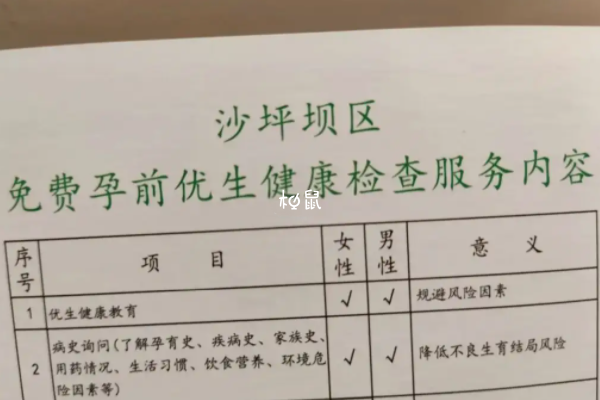 申请重庆免费孕前检查需要开具介绍信